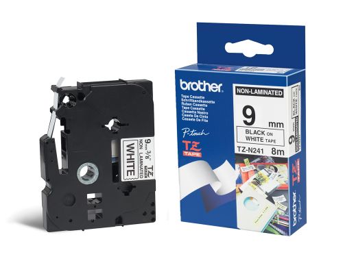 Fita brother tze-n231 no laminada branco-preto 9mm x 8m , Brother , 44471 , 4977766691833